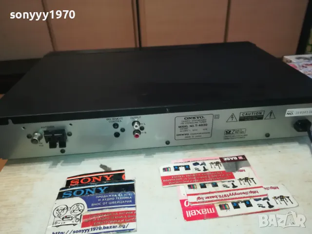 ONKYO T-4830 TUNER MADE IN JAPAN-ВНОС SWISS 1602251708, снимка 10 - Ресийвъри, усилватели, смесителни пултове - 49153897