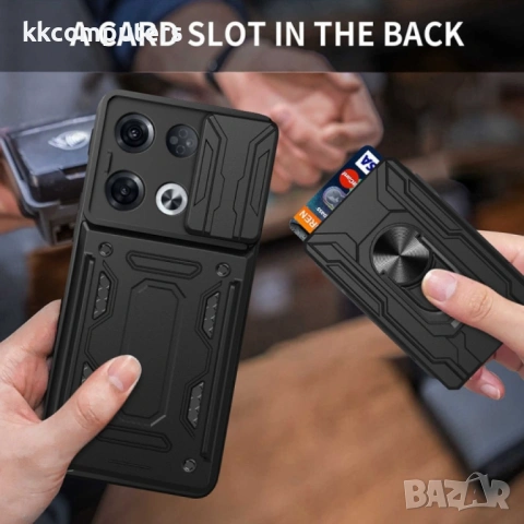 OPPO Reno8 Pro 5G Удароустойчив Ring Holder Калъф и Протектор, снимка 5 - Калъфи, кейсове - 53074281