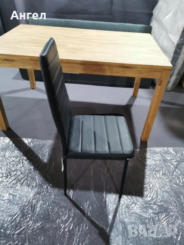 Кухненска маса със 6 кожени стола нов внос от Англия , снимка 2 - Маси - 50731093