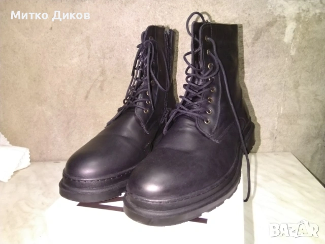Мъжки боти естествена кожа с подплата нови №43 стелка 27.5см маркови на  Тенденц