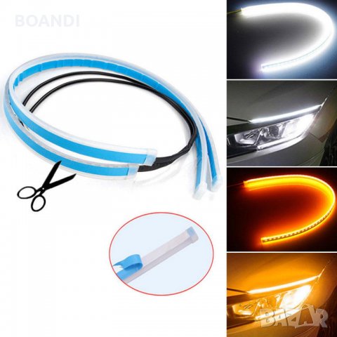 Диодни ленти "Tear Eyes" мигач . Лайтбар с плаващи мигачи . LED МИГАЧ, снимка 2 - Аксесоари и консумативи - 30504675