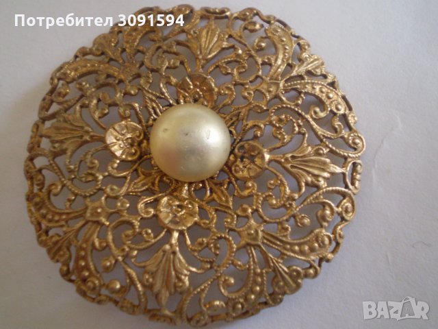 Стари дамски копчета месинг филигран, снимка 8 - Други - 35082047