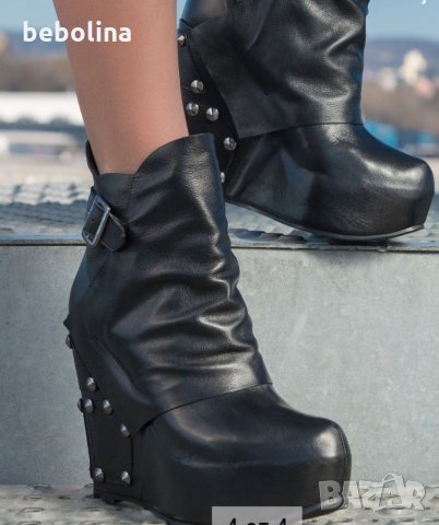 Боти ест.кожа, снимка 6 - Дамски боти - 29761230