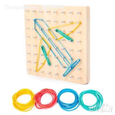 3620 Дървена дъска за образуване на фигурки, снимка 4 - Образователни игри - 36765567