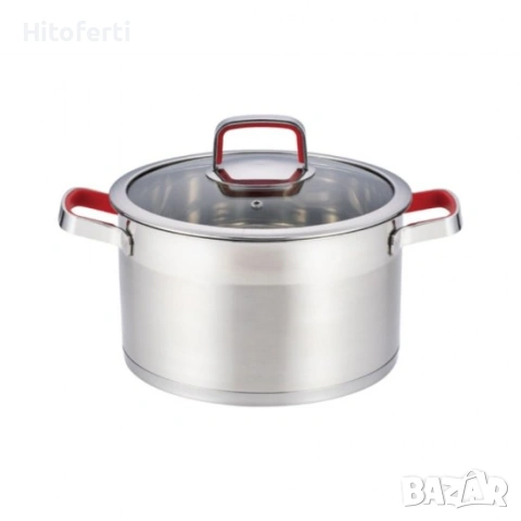 Дълбока цилиндрична тенджера от неръждаема стомана – 26 см HAUSBERG HB-H-LUX-826