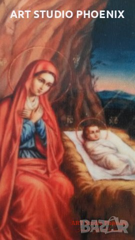 Икона Рождество Христово icona Rojdestvo Hristovo, снимка 2 - Икони - 12949870