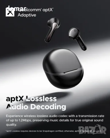 Безжични слушалки SoundPEATS Air5 Hi Res с aptx Adaptive Lossless, Bluetooth 5.4 с 6 микрофона, снимка 4 - Безжични слушалки - 49080905