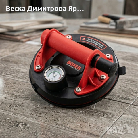 Вакуумна вендуза за плочки BX-3269 до 200 кг с манометър – Максимална сигурност и контрол, снимка 2 - Градинска техника - 53975183