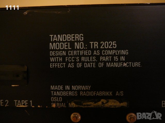 TANDBERG TR-2025, снимка 6 - Ресийвъри, усилватели, смесителни пултове - 35324070