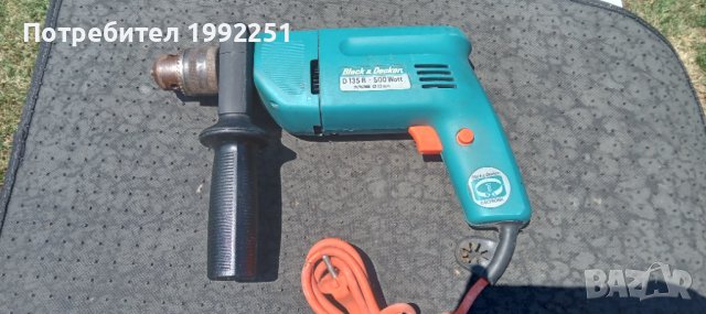 Ударна бормашина / дрелка НОМЕР 62. Black&Decker D135D. 500W. 1950 обор/мин. Max Ф13мм. Посока ляво 