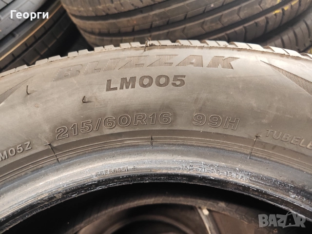 2бр.зимни гуми 215/60/16 Bridgestone, снимка 4 - Гуми и джанти - 52777813