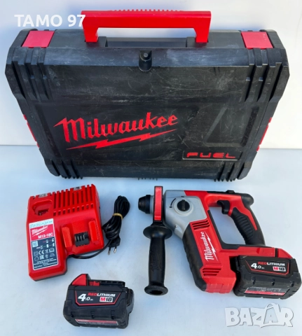 Milwaukee M18 BH - Акумулаторен перфоратор 2x18V 4.0Ah отличен!