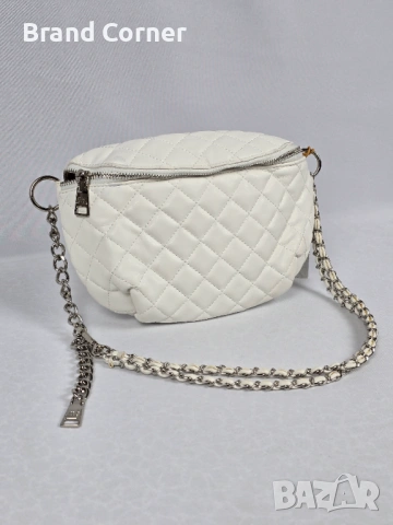 Нова дамска чанта Steve Madden - бяла капитонирана, снимка 4 - Чанти - 54355054