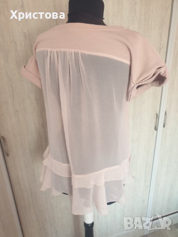 Блузка в бебешко розово с тюлен гръб - 8,00лв., снимка 4 - Тениски - 37760373