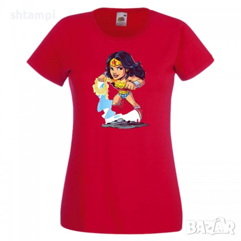 Дамска тениска DC Wonder Star Wars Игра,Изненада,Подарък,Геймър, , снимка 4 - Тениски - 36788645