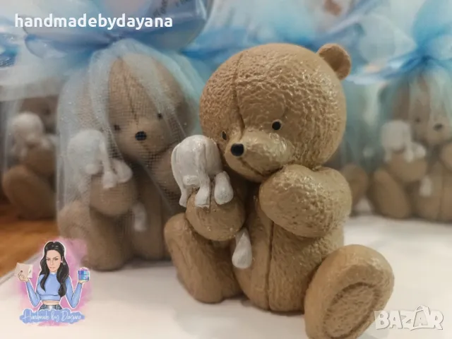 Декорация за бебешка погача - мече с балони , снимка 2 - Декорация - 48552563