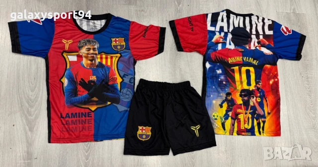 Черен оранжев резервен Екип Ламин Ямал 10 с Чорапи Барселона, детско 2026, снимка 2 - Футбол - 51222288