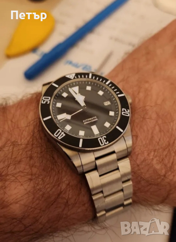 San Martin SN0121T - титаниев дайвър 300м Seiko NH35 калибър , снимка 7 - Луксозни - 44515621