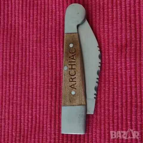 Джобно ножче с дървени чирени. , снимка 5 - Ножове - 53143716