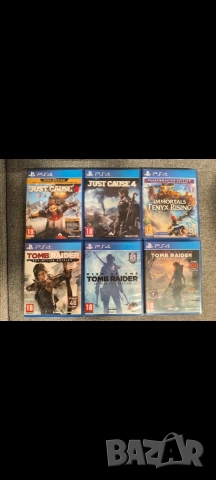 Just Cause 3 & 4, Immortals Rising Fenyx, Tomb Raider Trilogy - PS4 / PS5