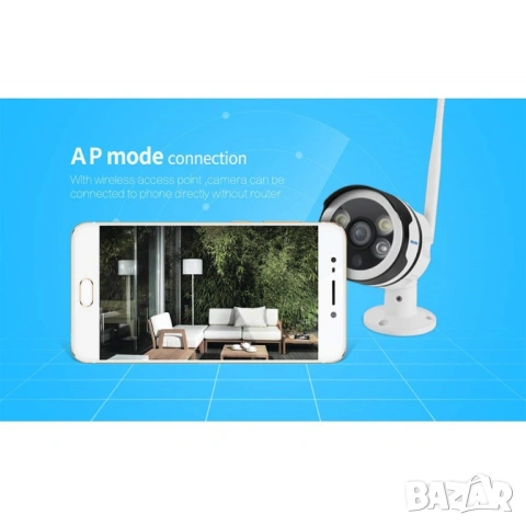 Безжична IP Камера Escam QF508, FHD 1080P, H.265, 2MP, WiFi, Водоустойчива, снимка 6 - IP камери - 54356000