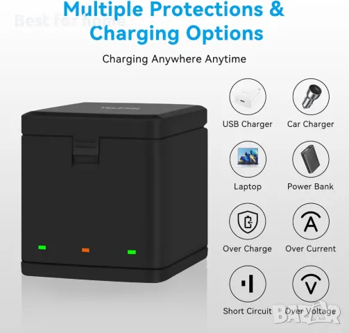 Hero 8/7/6/5 батерии и зарядно , снимка 5 - Батерии, зарядни - 49019842