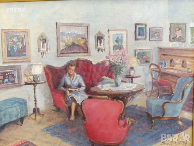 Картина масло платно, снимка 4 - Картини - 52559387