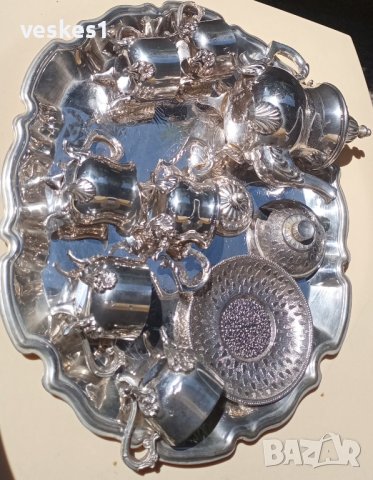 Древен сервиз за кафе! Цвят сребро!, снимка 2 - Други - 42518894