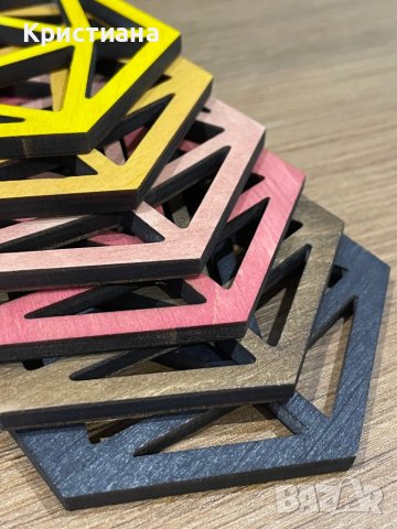 Дървени подложки за чаши, снимка 3 - Други - 37830966