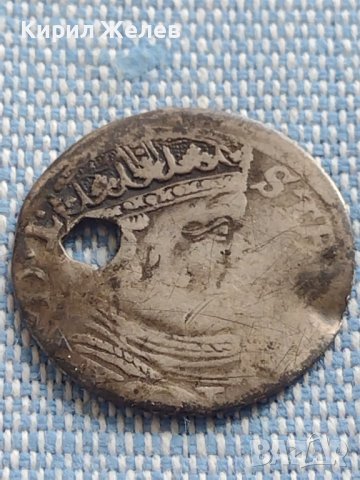 Сребърна монета 3 гроша Стефан Батори Рига 13706