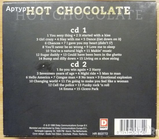 2CD Hot Chocolate - Original gold, снимка 2 - CD дискове - 37972284
