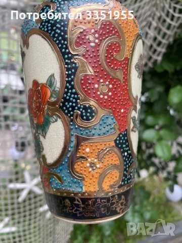 Стара Ваза Satsuma оригинал, снимка 10 - Вази - 50053396