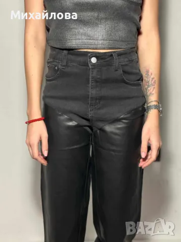 Продавам кожени дънки черни, снимка 2 - Дънки - 48142102