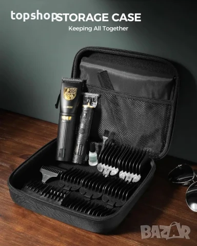 НОВ ПРОФЕСИОНАЛЕН безжичен комплект за подстригване GLAKER. Предназначен за мъже..., снимка 3 - Машинки за подстригване - 50493134