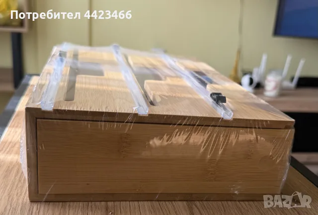 Бамбуков органайзер за кухненско фолио , снимка 2 - Органайзери - 56245245