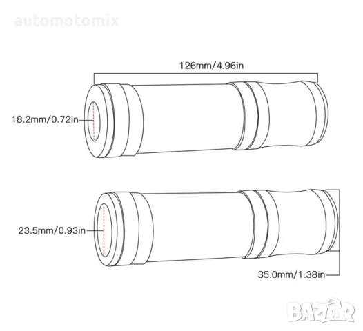 МОТО РЪКОХВАТКИ, Универсални 2бр. - 72024, снимка 2 - Аксесоари и консумативи - 49076186