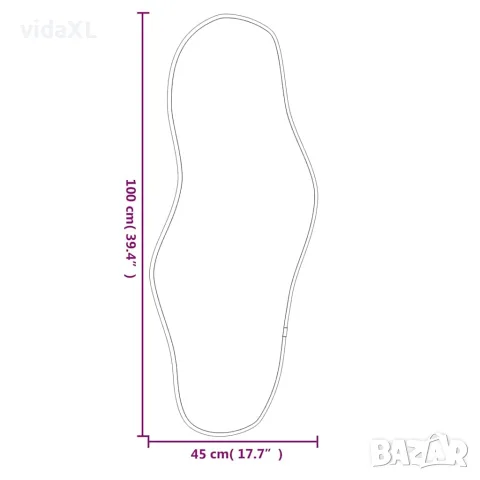 vidaXL Стенно огледало черно 100x45 см, снимка 6 - Огледала - 56147241