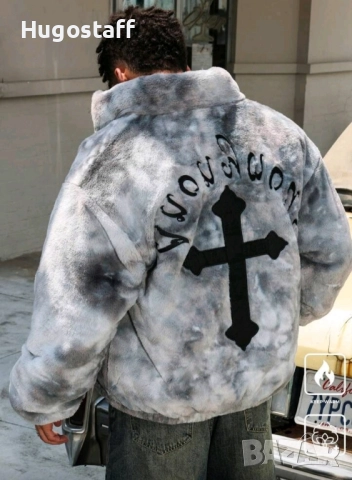 Ново мъжко зимно овърсайз топло дизайнерско яке ххл/хл, снимка 3 - Якета - 51777529