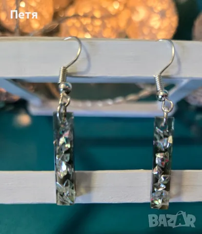 Обеци от епоксидна смола, снимка 3 - Обеци - 47944001