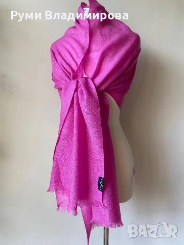 Лилав шал от 100 % кашмир, коприна/ различни видове, снимка 8 - Шалове - 43037801