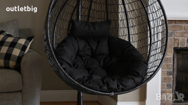Градинска висяща люлка тип гнездо,яйце–Промоция!, снимка 6 - Градински мебели, декорация  - 52301763