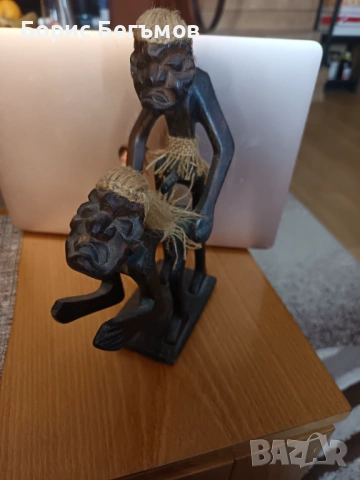 Африканска Дървена Фигура - Ръчна Изработка, снимка 4 - Статуетки - 53271978