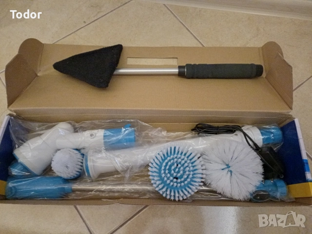  Електрическа четка за почистване на баня и тоалетна , снимка 2 - Мопове, кофи, четки и метли - 54183036