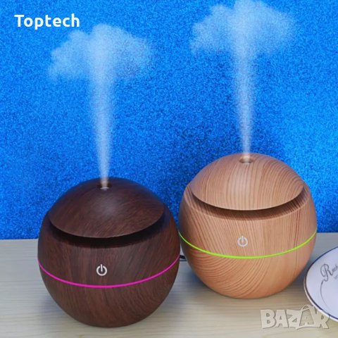 Ултразвуков арома дифузер с етерични масла в 3 цвята, снимка 2 - Овлажнители на въздух - 30628015