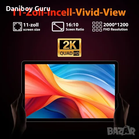 Таблет Android 15 SIM карта, 36GB RAM, 512GB съхранение, снимка 3 - Таблети - 56259285
