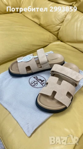 Чехли ЕРМЕС н.37* Hermes chypre sandals, снимка 7 - Чехли - 42728789