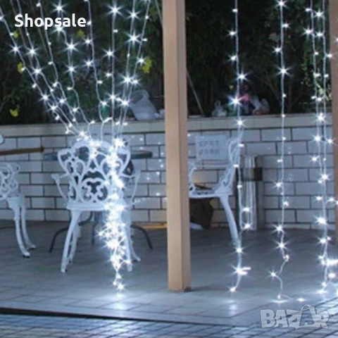 Коледна украса - LED светеща завеса, 300x60 см. , снимка 2 - Декорация за дома - 52485538