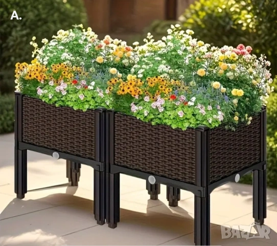 ПРОМОЦИЯ Самополоваща двойна повдигната саксия