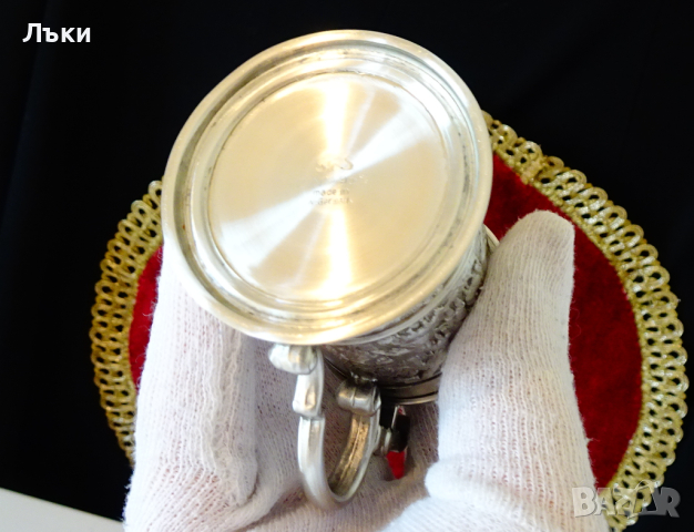 Халба от калай с три селски картини. , снимка 8 - Антикварни и старинни предмети - 44620538