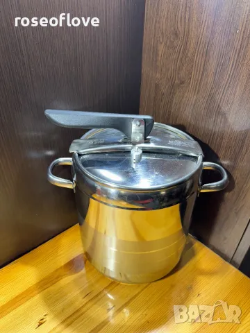 Berlin качествена тенджера под налягане - 9 литра, снимка 3 - Съдове за готвене - 48439249